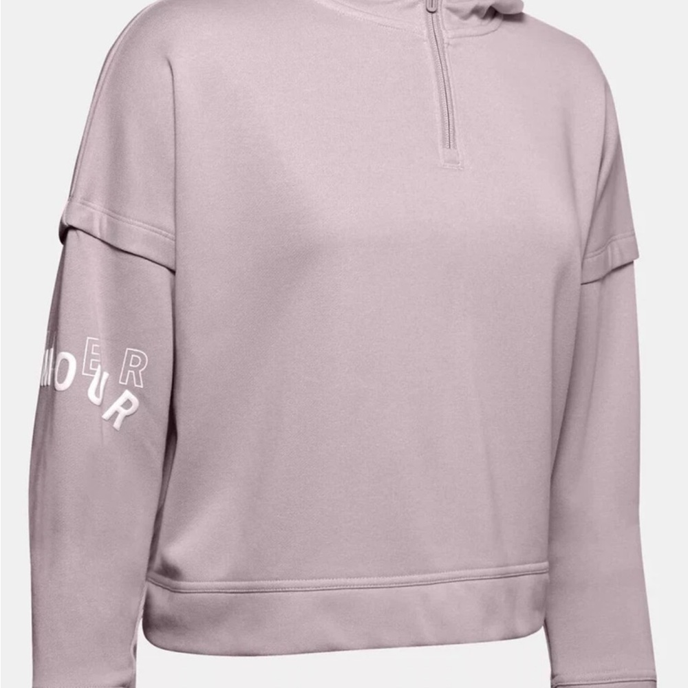 Under Armour Rival Terry Hoodie Pink Size Medium - Picture 2 of 11